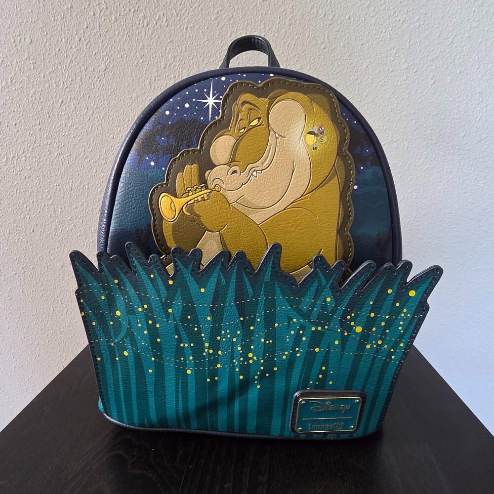 Loungefly Louis and Ray Glow-in-the-Dark Disney100 Mini Backpack, The Princess a